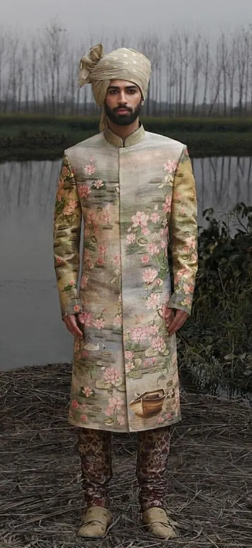 Modern wedding sherwani for groom