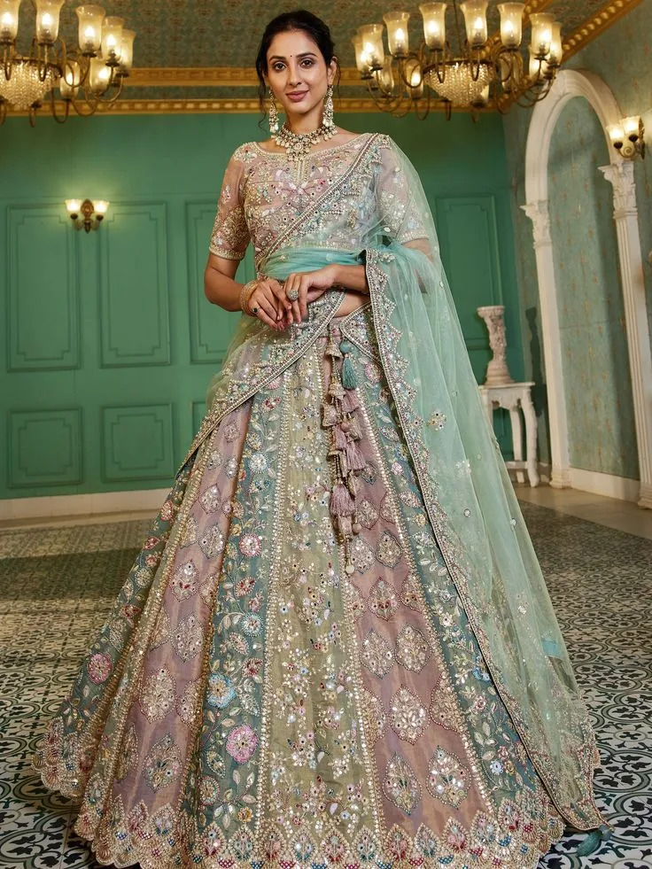 bridal colours lehenga