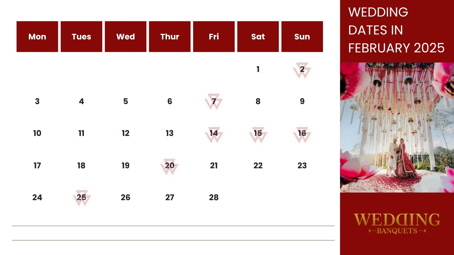 Marriage Dates in February 2025