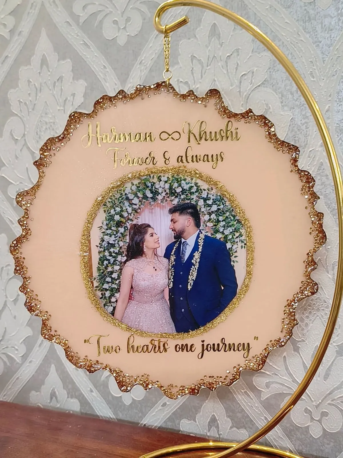 Resin artwork gift for couples