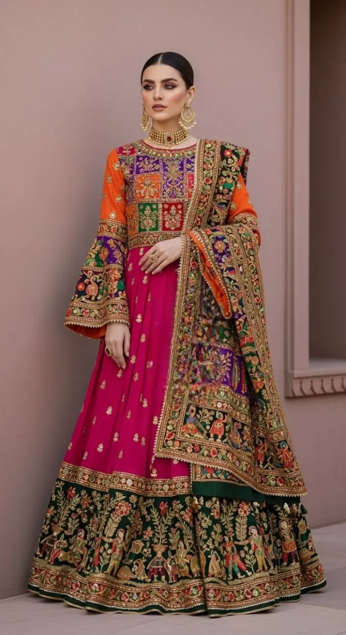 Himachal Gaddi bridal lehenga