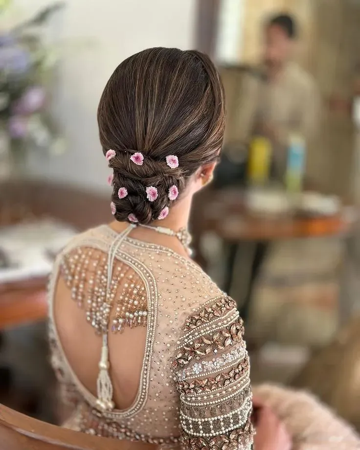 Double Braid With Low Bun