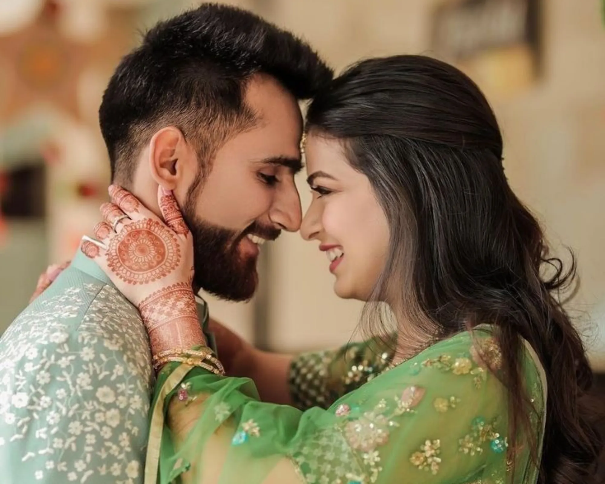 Intimate Close-Up of the Exchange of Rings