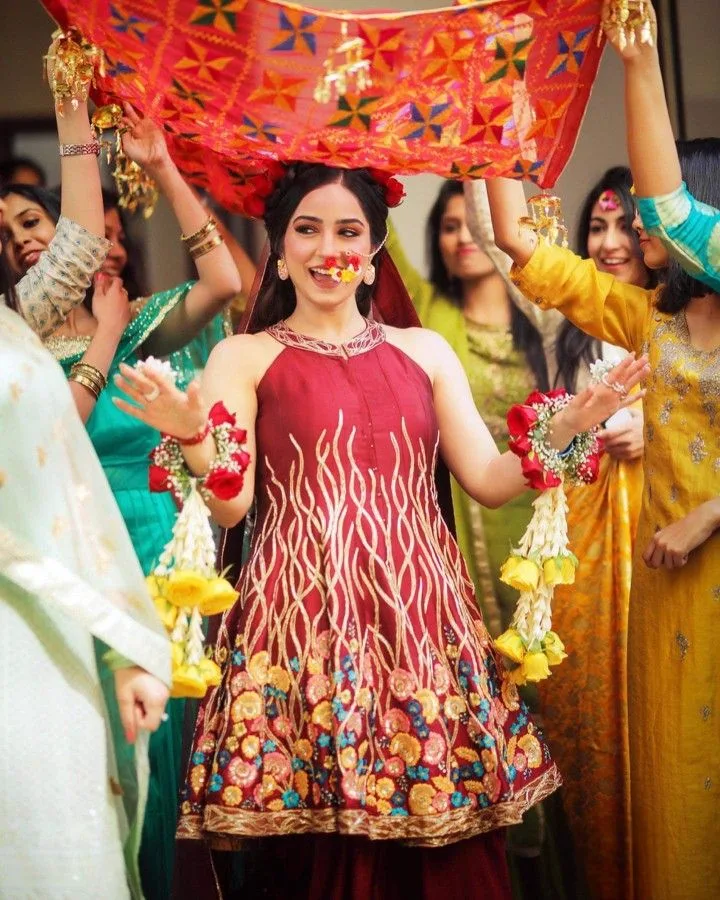 Flared Kurti with Sinuous Patterns