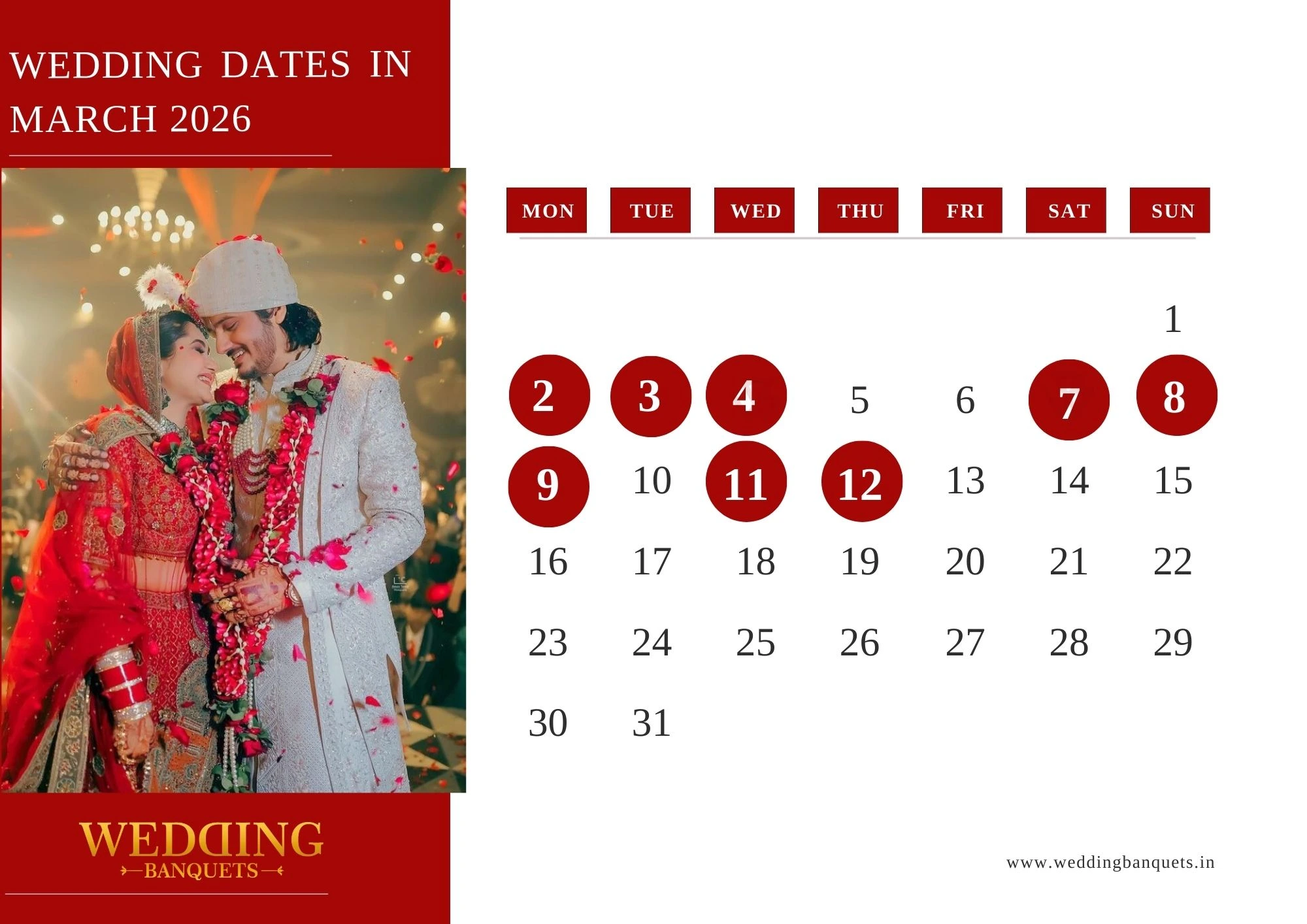 wedding dates in march 2026