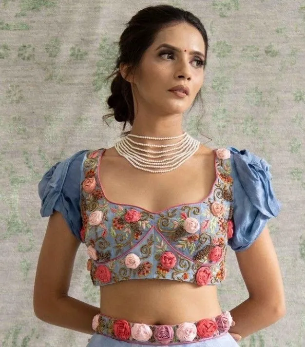 floral choli blouse