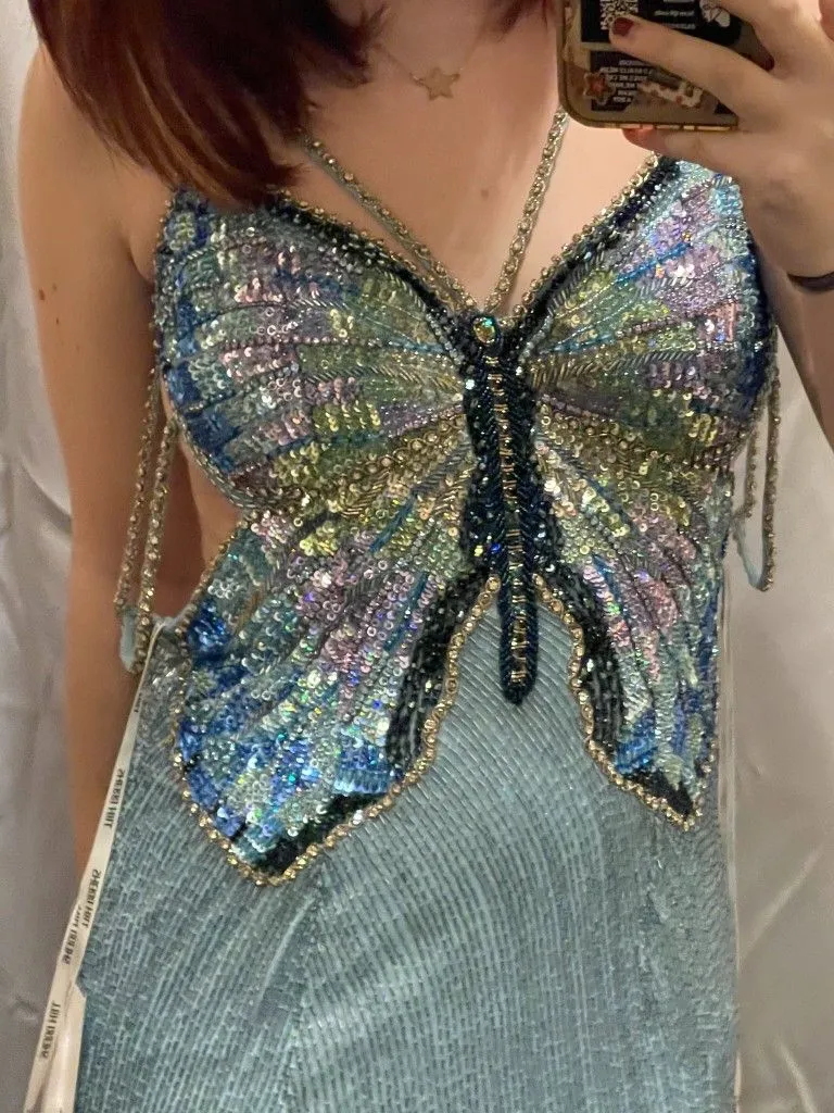 Butterfly blouse design