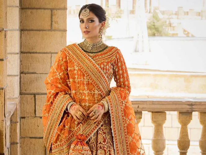 Royal Orange Bridal Lehenga