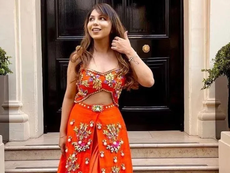 Modern Rust Orange Dhoti Outfit