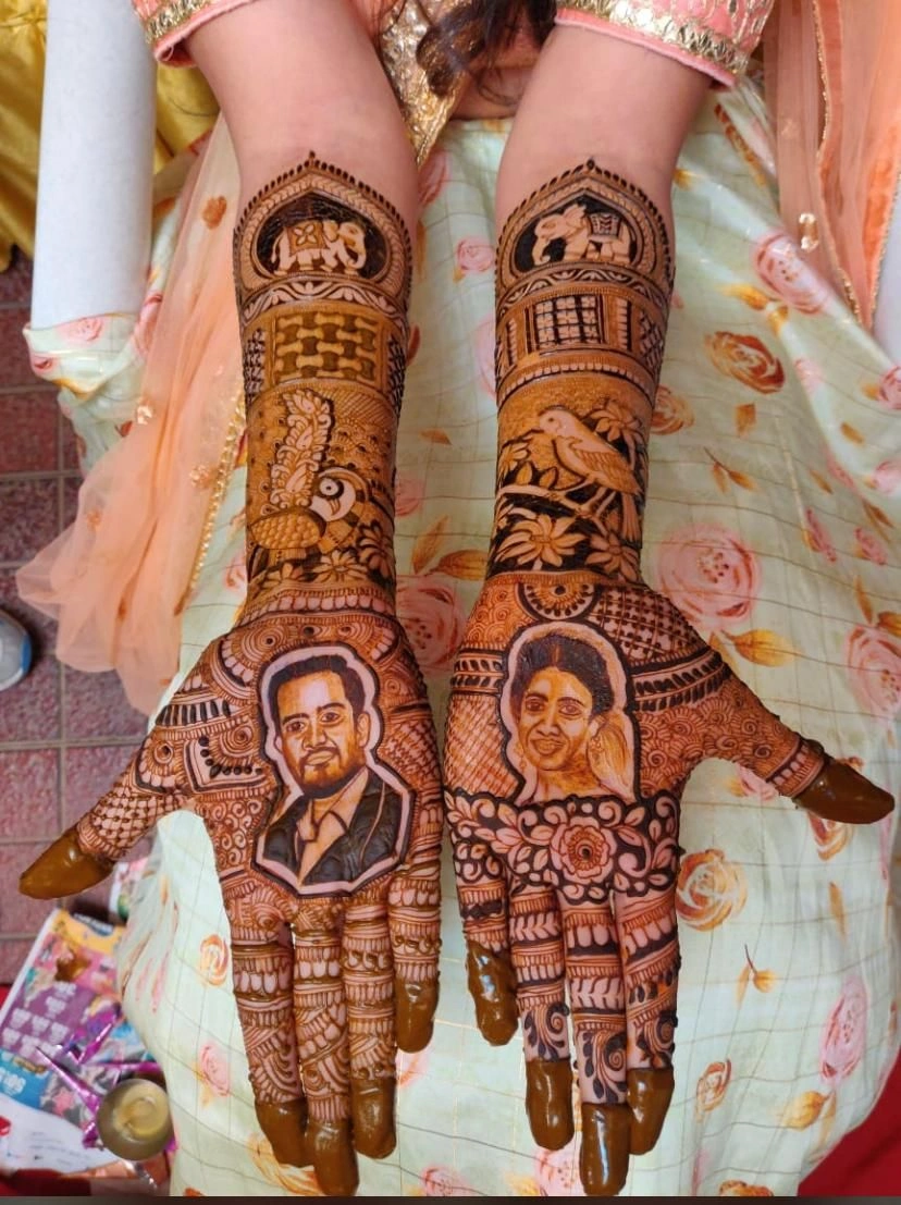 Portrait mehandi design