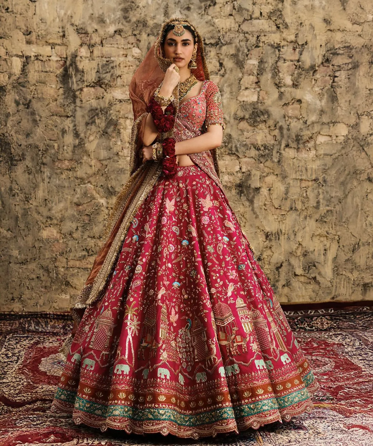 Zardozi bridal lehenga
