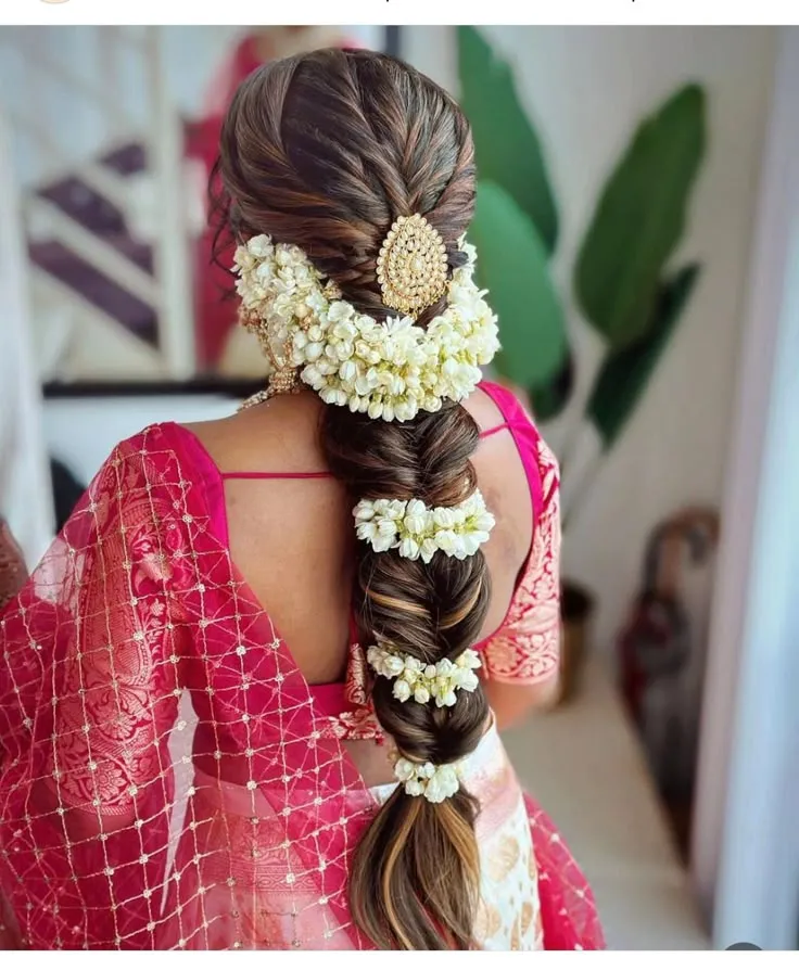 Fishtail Braid with Gajra
