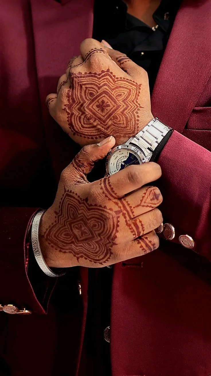Modern Groom Mehandi designs