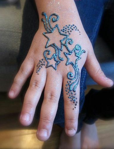 Coloured Mehndi Designs Kids