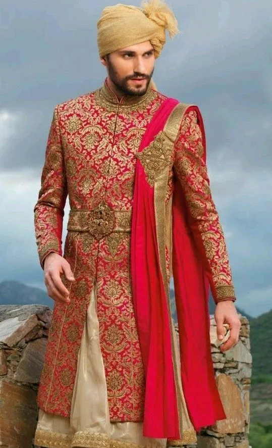 Red Sherwani For groom