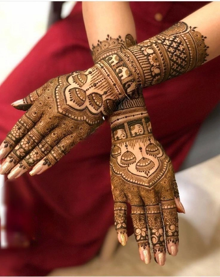 Arabic Full Hand Bridal Mehandi design
