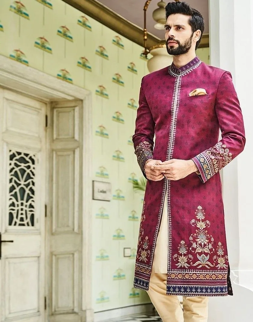 modern sherwani for groom