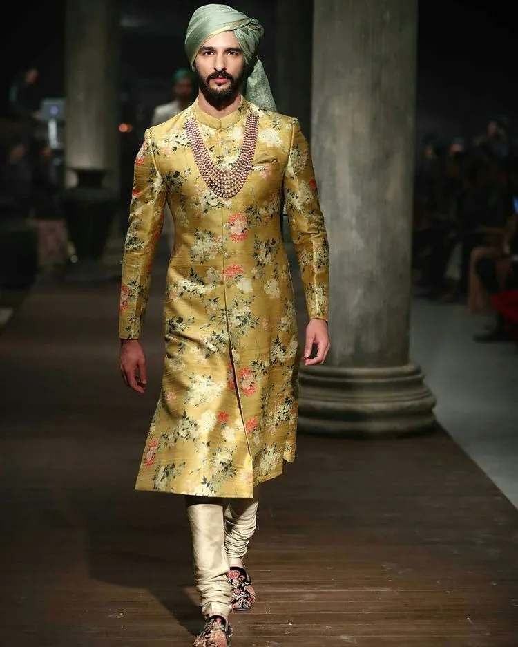 Gold Sherwani for Groom