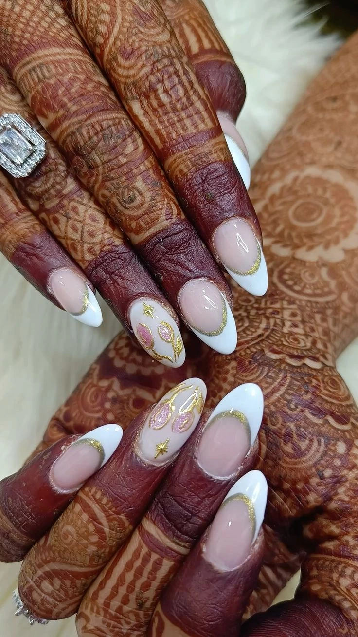 bridal nail art new design