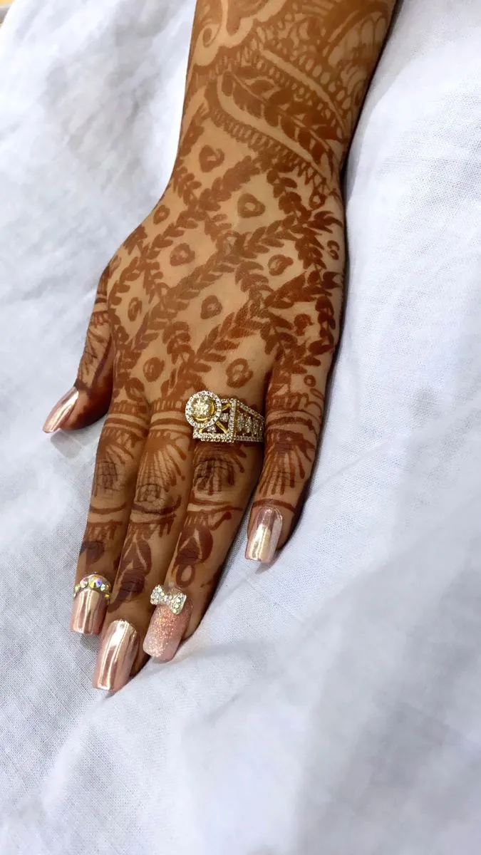 bridal nail art new design