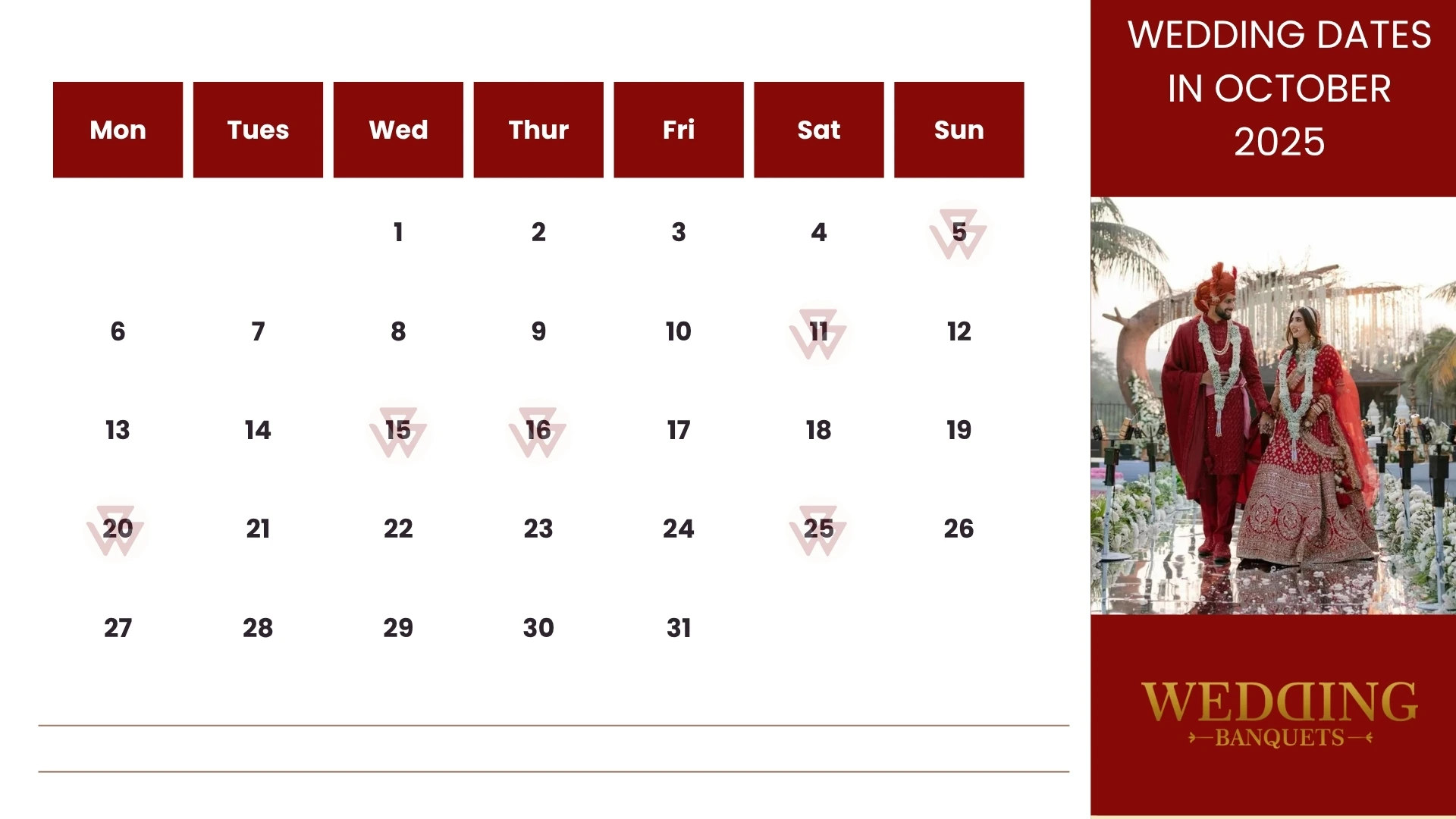 Marriage Dates of October