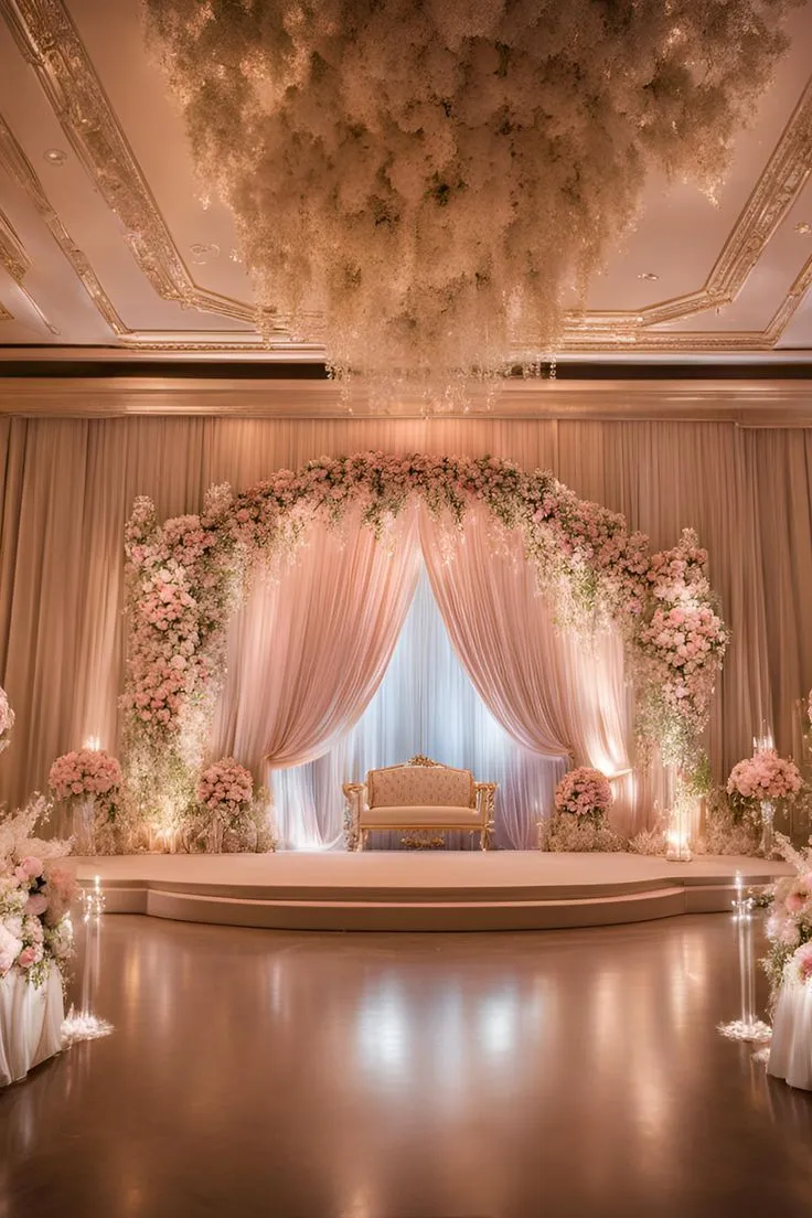 flower wedding stage decoration