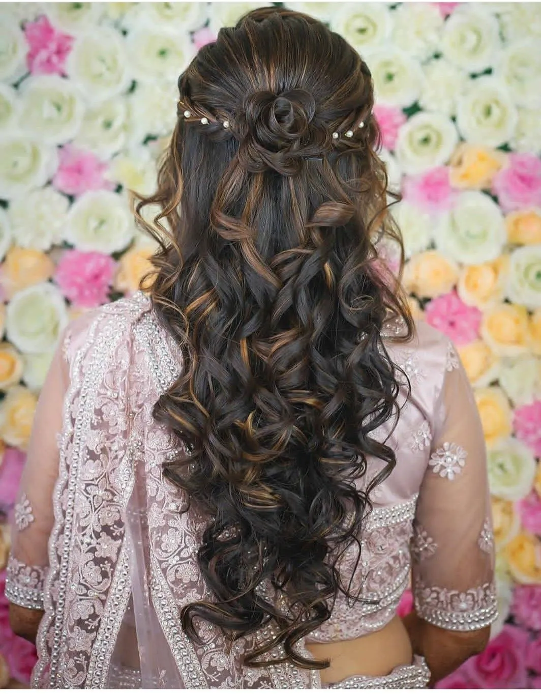 open hairstyle for bride