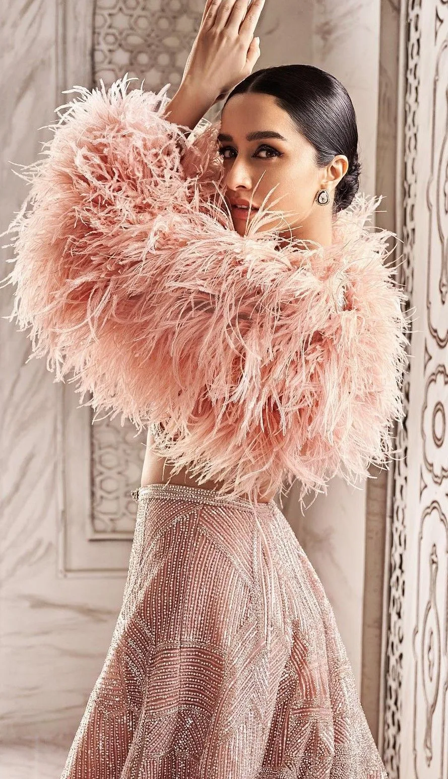 feather back blouse design