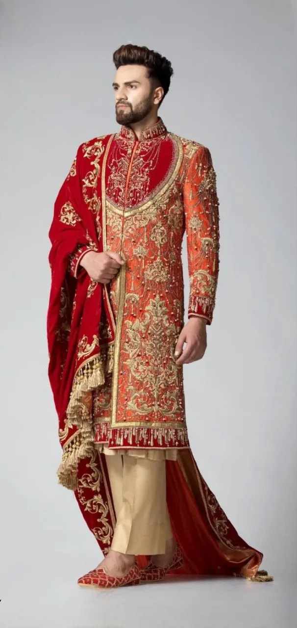 Modern wedding sherwani for groom