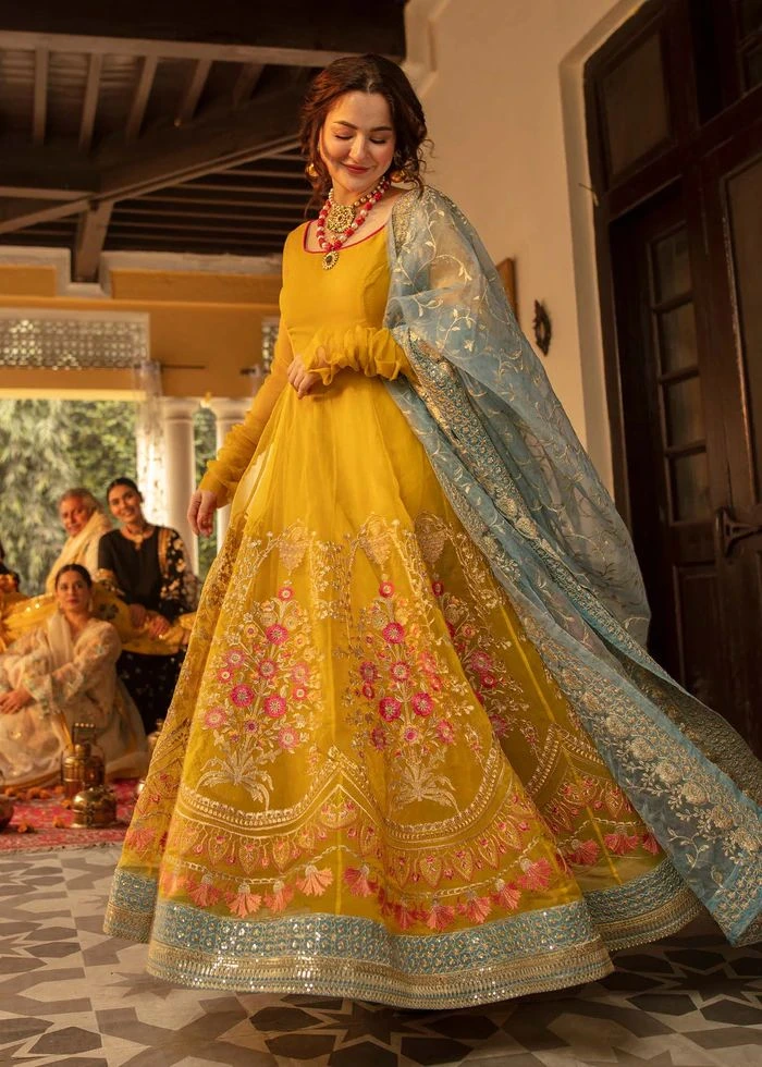 Anarkali dress for haldi