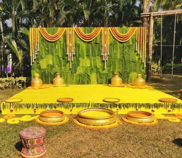 Haldi decorations at home