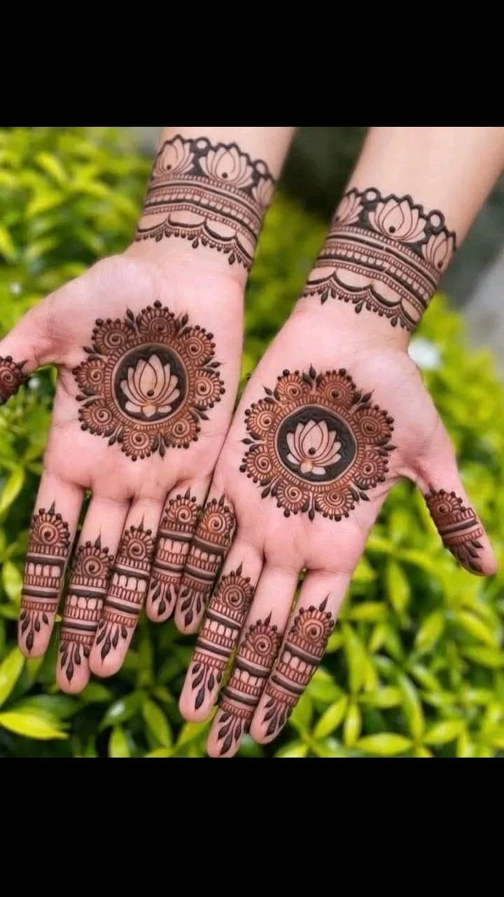Half-Hand Lotus Mehndi