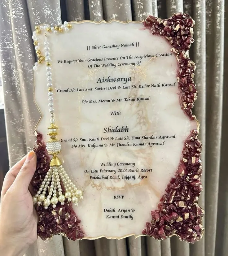 Custom Wedding Invitation Frame