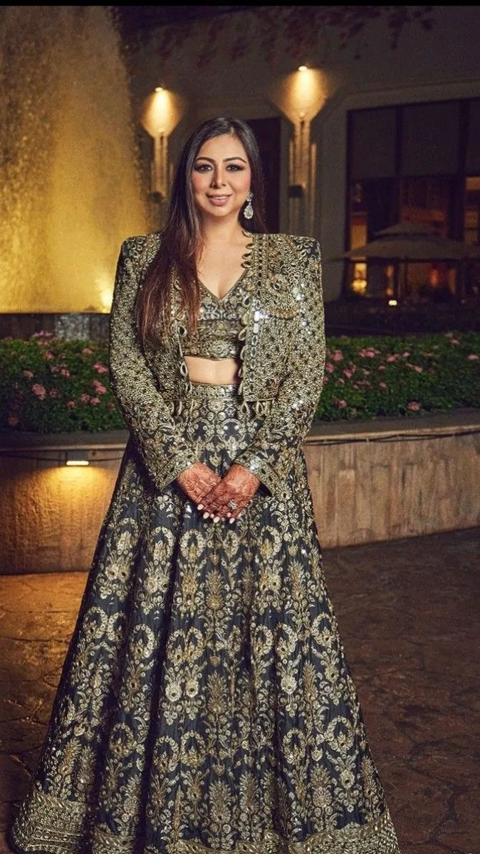 Bridal lehenga with stylish jacket