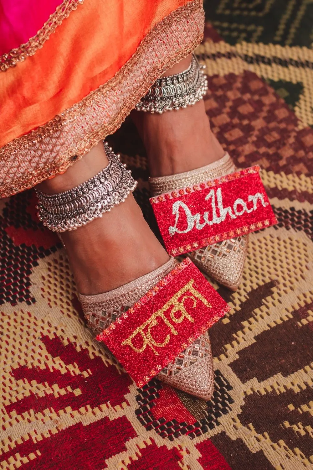 Rhinestone embellished party heels