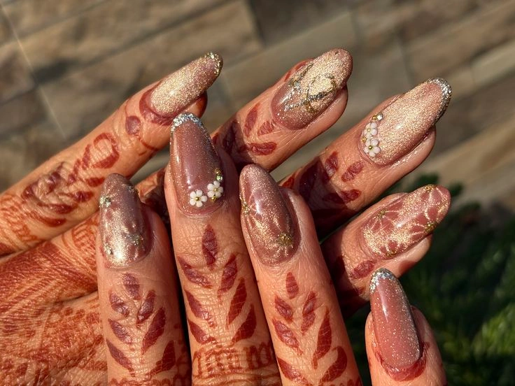 Bridal Nail art new designs