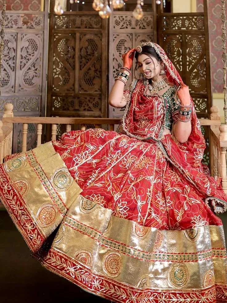 Traditional Rajasthani bridal lehenga