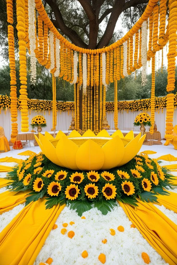 latest haldi stage ideas