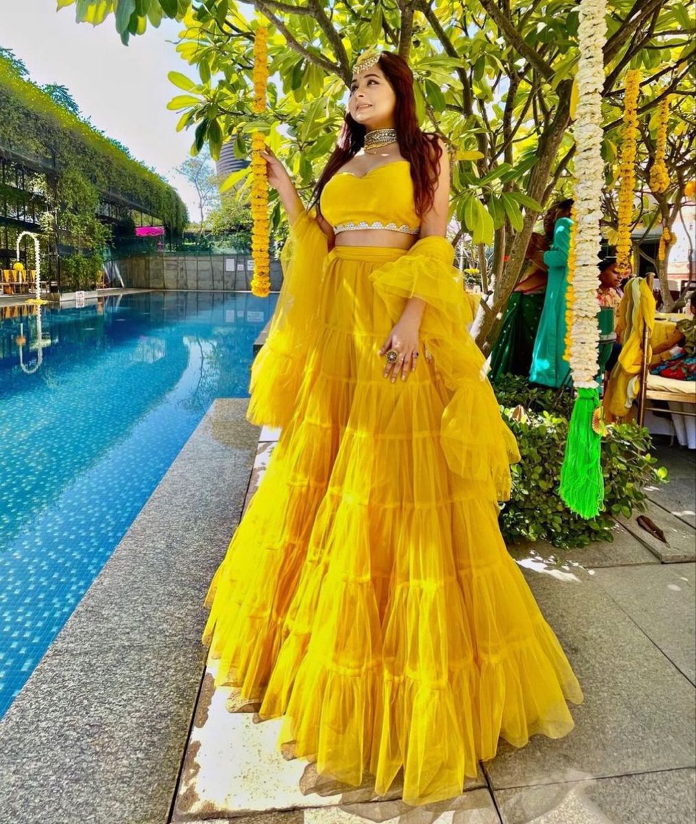 Lehenga with Frills