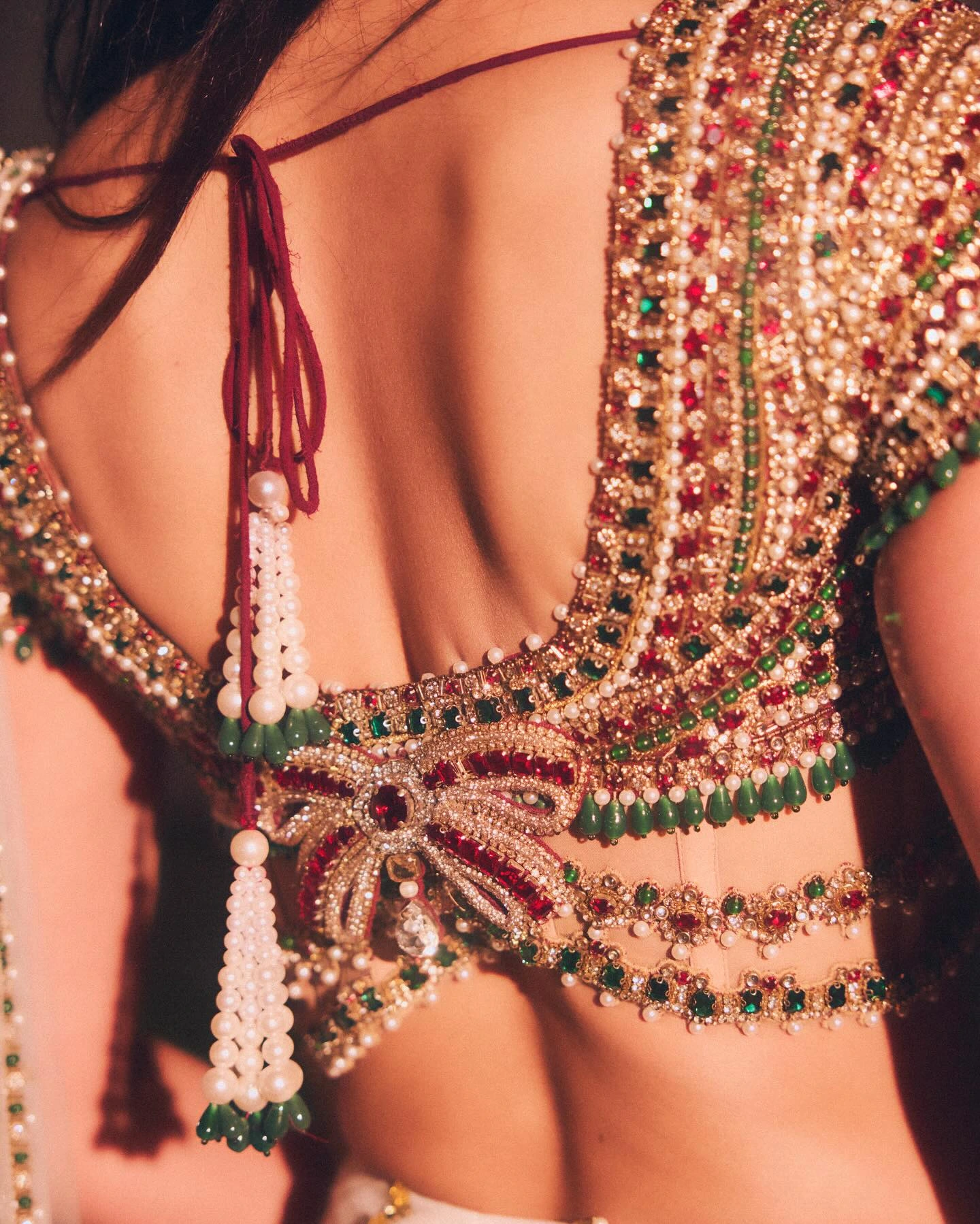 Decorated choli blouse design