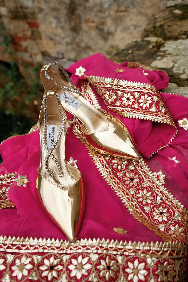 Sparkling diamond embellished bridal heels