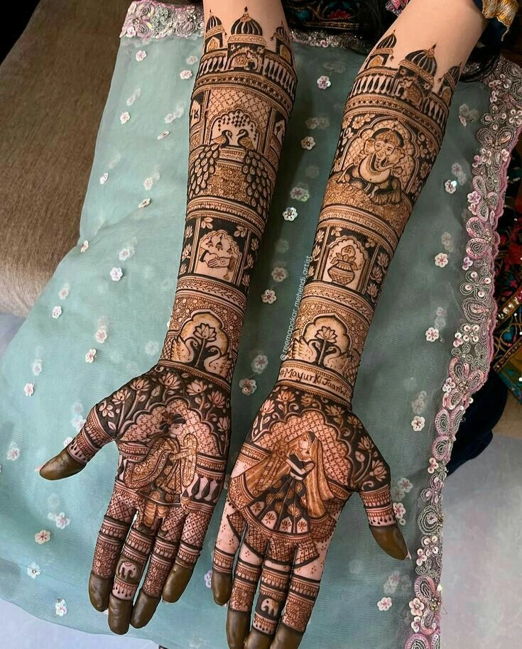 bridal mehndi designs for full hands,