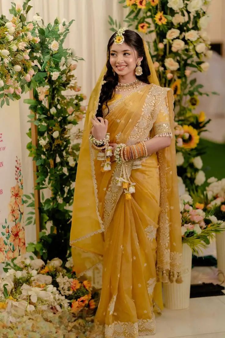 Saree look for haldi