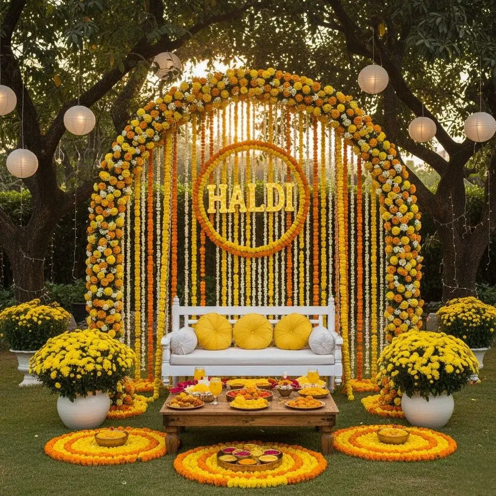 low budget haldi ceremony decoration ideas