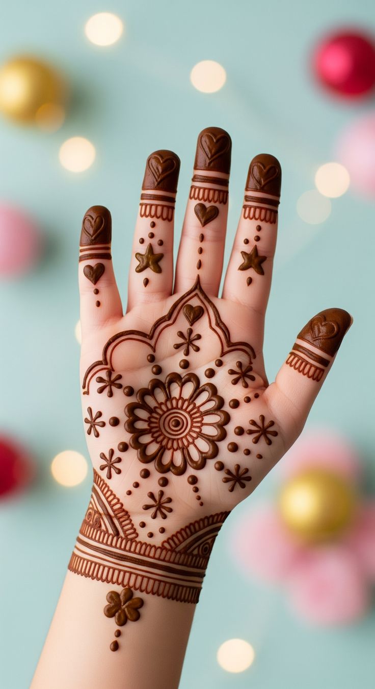 Front Hand Mehndi Designs for Kids