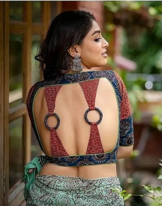 ring hook back blouse design