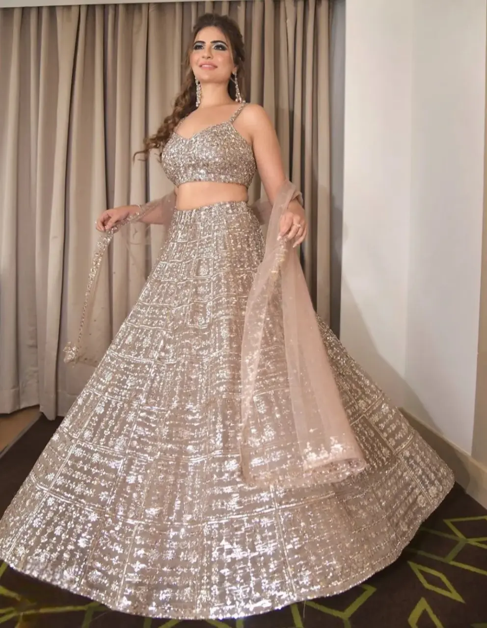 Grey Colour Lehanga designs