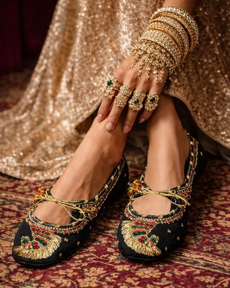 Festive bridal heels