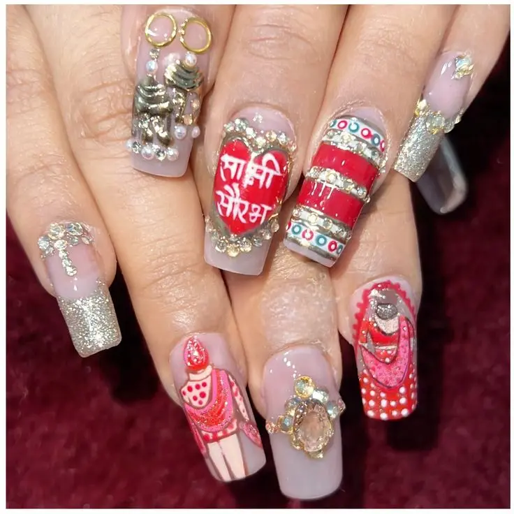 Nail art with name style design