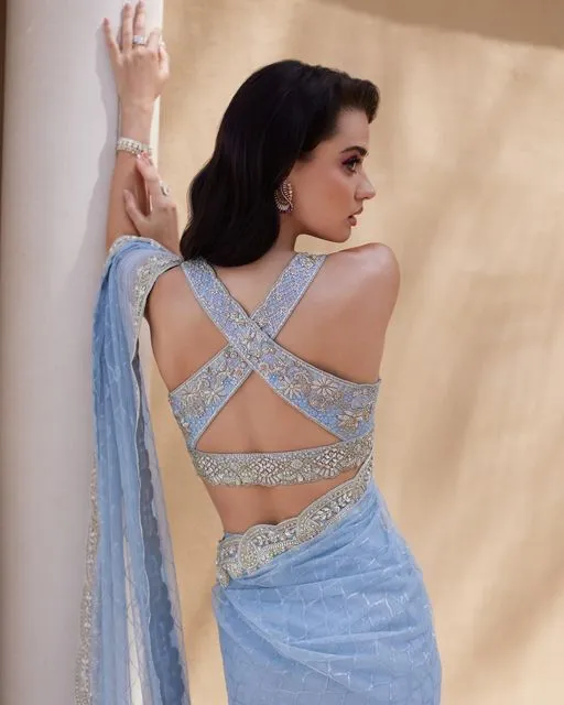 wedding back neck blouse design